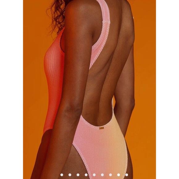 BILLABONG Swimsuit NEW SEASON OCASO TANKER ONE PIECE Size 8 (PINK/ORANGE) $140 - Picture 6 of 12